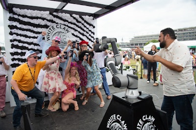 The brand truly leaned into the fashion vertical for the Derby, because what's the Derby without those fabulous outfits? Guests could stop by the Shore Club to enjoy a 360-degree glam cam to show off their duds.