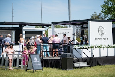 The Shore Club experience could be found at multiple locations within Churchill Downs, including the infield and Paddock Plaza.