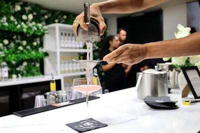 The cosmopolitan bar sponsored by Ketel One Vodka served the popular pink drink as well as a nonalcoholic alternative.