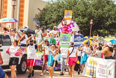 To bring the slogan to life, the team created a boxing-themed campaign. Employees suited up in custom-branded boxing shorts and rainbow gloves, and joined drag queen Kennedy Davenport in the ring. Signs declaring the fight for trans rights, drag, human rights, equality, and more were displayed while employees threw jawbreakers into the crowd. 'It was a real knockout!' said Wright.