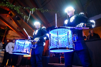 Drumbots made an appearance at both the Grand Tasting and the Friday night soiree.