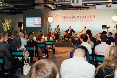 The Events Club founder and managing director Andrew Morrow took the stage at the founding members event to discuss the organization's mission.