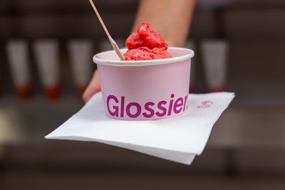 The trucks served sorbet and gelato that matched the new blush shades, Wisp and Soar.