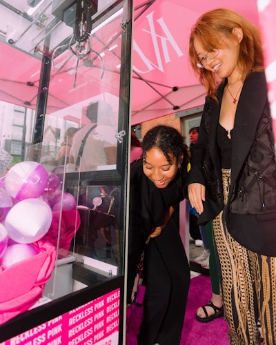 Attendees could try to win KVD swag and $100 Sephora gift cards from a claw machine. While they waited in line, they could also dial 1.877.KVD.PINK to share their most “reckless” moments.