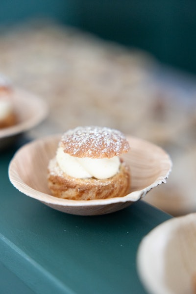 FOOD & WINE Best New Chef Emily Riddell of Machine Shop in Philadelphia served petite pâte à choux bites as her Grand Tasting offering.