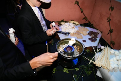 An outdoor gourmet s’mores station was set up at the end of the evening.