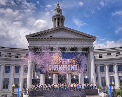 The Denver Nuggets celebrated their first champion title with a championship parade and rally through the streets of downtown Denver.