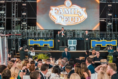 During the gala, a game of Family Feud between players and pitchers took place onstage.