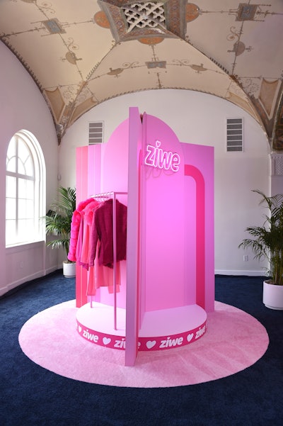 Guests could get an up-close look at Ziwe’s all-pink set and view a selection of fashions from the variety show.