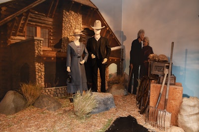 Costumes and props from the series were also on display.