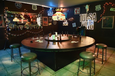 Guests were able to take a seat at Tulsa King’s “Bred 2 Buck Saloon.'