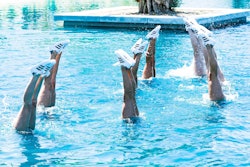 Synchronized swimmers have long been a popular way to add some entertainment to a pool-centric event—so why not turn it into a subtle branding moment? At Coachella in 2019, Adidas' annual Sports Club featured synchronized swimmers wearing the brand's iconic black-and-white sneakers. Taking it a step further, the event also had the Adidas logo floating in the water; water jetpack acrobatics entertained guests and served as an eye-catching photo op. The Corso Agency handled production for the Sports Club. See more: Coachella 2019: 6 Design Trends to Steal for Your Next Event