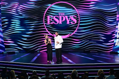 Super Bowl champion Travis Kelce and comedian Heidi Gardner presented the award for Best Comeback to NBA champion Jamal Murray.