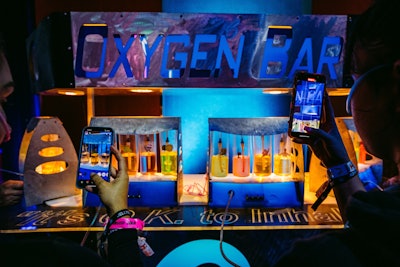 There was also a lipologist, an oxygen bar, and a candy sculptor.