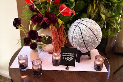 Lead designer Evan Petragnani worked closely with Swoopes to establish the look and feel of the event. 'We wanted our decor to give a slight nod to the sport, but our goal was for the gathering to feel like an elevated brunch in Ms. Swoopes' home, rather than a brand-centric activation,' he said. This custom-bejeweled basketball, 'fit for the league's royalty,' was one of Petragnani's favorite touchpoints. The event also paid homage to the late Nikki McCray-Penson, a dear friend of Swoopes' and fellow Got Milk? campaign star. 'It felt especially poignant to include messaging to honor the passing of coach Nikki McCray-Penson,' Petragnani said.