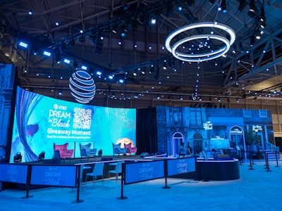AT&T’s Dream in Black activation hosted a series of performances and panel discussions. A digital clock counted down to surprise-and-delight moments throughout the day, including musical performances, merch drops, prizes, swag giveaways, treats, and more.