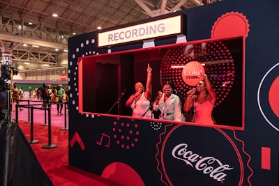 Inside the Coke Studio, attendees were able to record their own hits.
