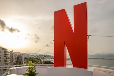 A massive version of Netflix's logo was visible up and down the Croisette all week.