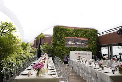 The activation space hosted a number of private dinners, including events surrounding the 2024 Olympics and Saturday Night Live. (The brand also appeared on the main stage during the festival, on a panel featuring Sunday Today’s Willie Geist plus SNL’s Lorne Michaels and cast members Ego Nwodim, Bowen Yang, Chloe Fineman, and Mikey Day.)