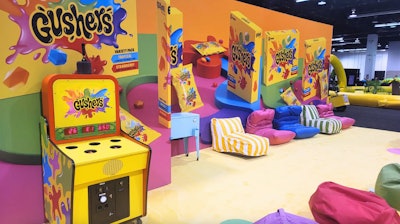 Another Freeman-produced General Mills activation was a lounge for Gushers, which included a customized 'Zap-a-Mole” game from Interactive Entertainment Group.