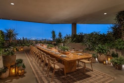At the 285-room 1 Hotel West Hollywood, the brand worked with Angel City Lumber to recover 75 tons of wood from fallen trees in California, which was later repurposed into various design elements. The hotel has 14,000 square feet of event space.