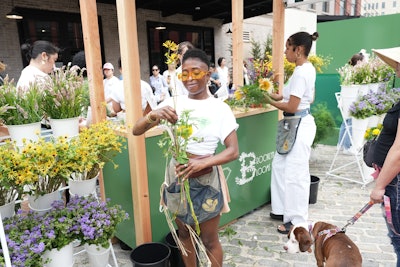 Brooklyn Blooms was on hand to create hand-tied floral bouquets.