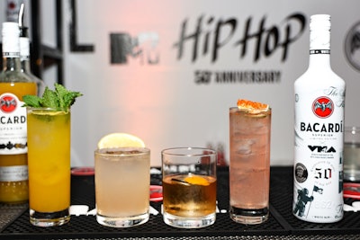 The bar featured the official cocktail menu of the 2023 MTV VMAs, as well as “the Premier,” an exclusive cocktail that paid homage to the legendary producer DJ Premier.