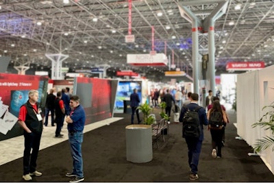 Exhibitors and attendees onsite at LightFair 2023.
