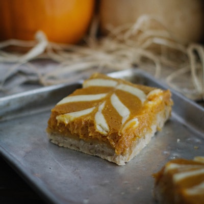 Available at all 4Rivers Smokehouse locations from Sept. 20 to Nov. 15 is the Pumpkin Bayou Bar. The spiced pecan shortbread is made with pumpkin and cream cheese swirled topping.
