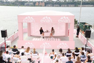 The event also featured a “waterside chat” with the ship’s captain, evian ambassador Sharapova, where she talked about her experience as a five-time Grand Slam champion. “The backdrop of the Hudson River and the skyline of New York City adds to the event's overall ambiance, and guests will stay hydrated with evian natural spring water, the water that fuels the players and fans both on and off the court,” Hämäläinen explained. In addition, one lucky on-board guest was also randomly selected to receive two tickets to the 2024 US Open. And in support of evian’s commitment to sustainability, all ticket proceeds were donated to Billion Oyster Project, a New York City-based nonprofit dedicated to preserving New York Harbor’s waterways by restoring its oyster reefs.