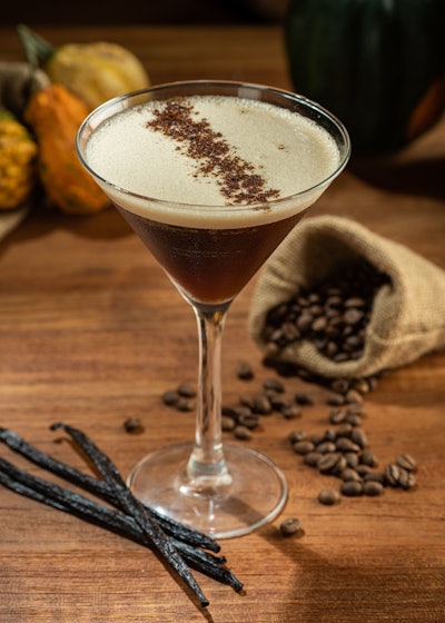 Burlock Coast, a seafood-centric eatery at The Ritz-Carlton, Fort Lauderdale, recently began offering the Pumpkin Runner. Meant to be a twist on the espresso martini—and a nod to the ever-popular pumpkin spice latte—the cocktail is made with Crop Spiced Pumpkin vodka, espresso, and house-made vanilla syrup.