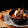 Lona by Chef Richard Sandoval, a modern Mexican eatery in Tampa, is serving the Caramelized Pumpkin Crema this season. The eye-catching dish is made with pumpkin custard, caramelized pepitas, edible marigolds, and cinnamon ice cream.