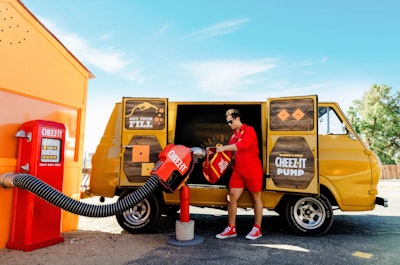 Outside, things got even weirder: Instead of gas pumps, the brand built what it called the “World’s First and Only Cheez-It Pump” that literally pumped a stream of Cheez-It bags right into visitors' car windows. Clearly, it's the alternative fuel source consumers need to keep them going on a long road trip! See more: Gas Prices Too High? This Service Station Pumps Cheez-Its Instead