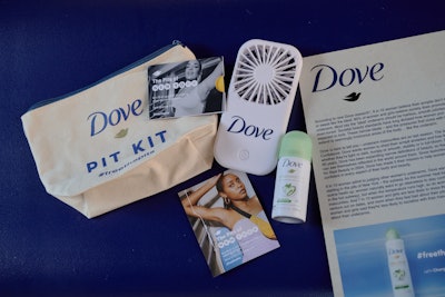 Dera Lee Productions handed out 1,000 “pit kits,” 2,000 round-trip MetroCards, and 3,000-plus Dove deodorant samples. Dove is also showing off the “Pits of New York” with a subway takeover featuring ads with women and their armpits.