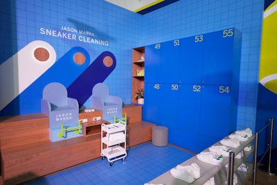 And because nothing screams “tennis” quite like a crisp pair of white tennis shoes, Amex tapped Jason Markk to shine guests’ sneaks in a corner of the Fan Experience designed to resemble a locker room.
