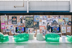 Another anchor to the space was this interactive area, meant to evoke a '90s-era bedroom, where guests could try their hand at Mario Kart via a Nintendo 64 console. Inflatable furniture and posters of iconic '90s pop culture rounded out the space.
