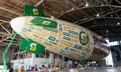 Subway in the Sky is traveling to various cities across the U.S. throughout September, including Kansas City, Atlanta, Orlando, and Miami. At least 40 guests per day will enjoy a truly unique meal on the blimp, which floats 1,000 feet above ground. (Feeling daring? Reservations can be made at register.subwayinthesky.com.)