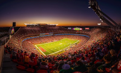 Chiefs fans could attend the tailgate virtually at ChiefsLive.com; those attending the Sept. 7 game in person could view the production live at the Ford Tailgate District outside GEHA Field at Arrowhead Stadium.