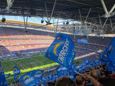 In 2018, the Los Angeles Chargers beat the Tennessee Titans at Wembley Stadium in London.