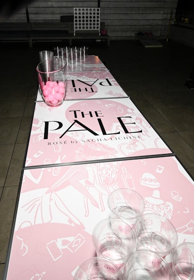 At Best of Brooklyn hosted by Brian Lindo, The Pale Rosé By Sacha Lichine hosted a pretty pink beer pong-style game.