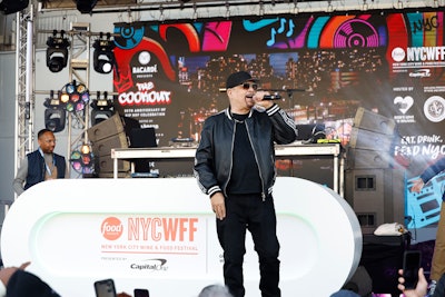 To close out the weekend, guests danced to hip-hop classics in honor of the 50th anniversary of the genre at BACARDI presents JJ Johnson’s The Cookout: Hip Hop’s 50th Anniversary Celebration featuring DJ Cassidy, Rev. Run, Ice-T (pictured), Angela Yee, Tamron Hall, and DJ MICK on Pier 86.