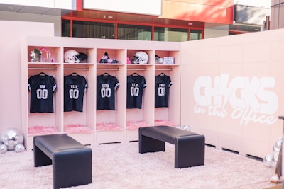 The activation was stocked with e.l.f. products as well as branded football gear and merch. Marketing agency Coleture handled the fabrication.