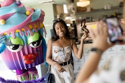 Magnolia Bakery gave away cupcakes swirled with purple buttercream, while Cupcake from season six snapped selfies with fans.