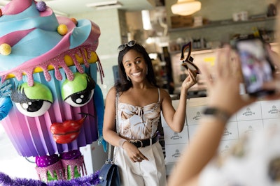 Magnolia Bakery gave away cupcakes swirled with purple buttercream, while Cupcake from season six snapped selfies with fans.