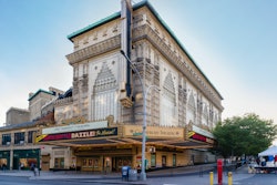 New York City’s iconic 3,400-seat United Palace Theater was the setting of much of Only Murders in the Building’s latest season—and played host to the pop-up that took place there Sept. 23-24. Guests were immersed in the Hulu series as soon as they rolled up to the venue, which boasted a facade advertising the Death Rattle Dazzle musical.