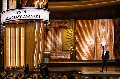 Oscars stages also offer a wealth of event inspiration—and in March 2023, for the first time ever, the main stage was designed by women. Production designers Alana Billingsley and Misty Buckley were inspired by classic movie houses and theaters, leaning into warm materials like bronze and brass. About 3,500 square feet of high-resolution LED screens were embedded around the stage to highlight moments from this year’s films. See more: Oscars 2023: Elegant Event Inspiration From Hollywood's Most Glamorous Week