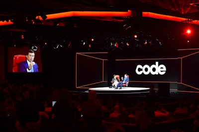 Sometimes less is more, as seen with this striking stage design for Code Conference 2022 in Los Angeles. The simple, geometric, red and black design kept the spotlight on then-host Kara Swisher's interviews with the likes of Pete Buttigieg (pictured), Tim Cook, and Mark Cuban. See more: Behind-the-Scenes Details From Kara Swisher's Final Code Conference