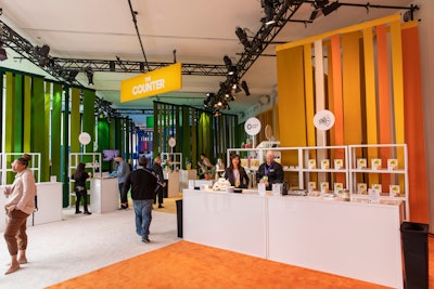 Merino wool curtains were used to partition the lab, and were later donated. (Scroll to the top of this story to see them repurposed for a bespoke art project.)