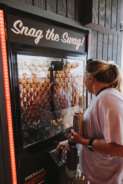 The inside of the trailer featured a claw machine experience built by Department of Wonder. People could play to win access to the vodka company’s side lounge as well as other swag.