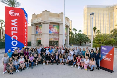 The IMEX team in front of the Mandalay Bay Convention Center